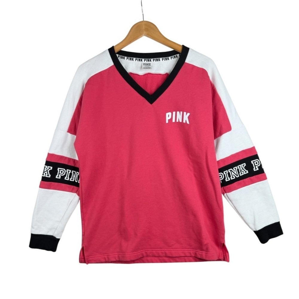 PINK Victoria's Secret Pink Colorblock Sweatshirt Size Medium